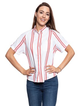 Wrangler Wrangler Koszula RAGLAN SS SHIRT Czerwony Regular Fit