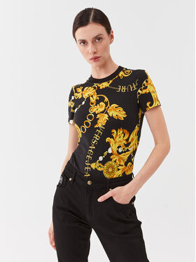 Versace Jeans Couture Versace Jeans Couture T-krekls 75HAH608 Melns Slim Fit