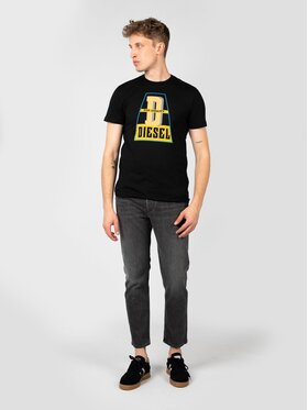 Diesel Diesel T-Shirt A10376-0GRAI Μαύρο Regular Fit