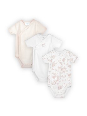 Stellou & friends Stellou & friends Komplet body dziecięcych Short Sleeve CROSS-BODY Różowy