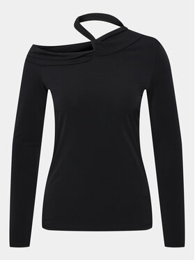 Sisley Sisley Bluză 34KBL103P Negru Slim Fit