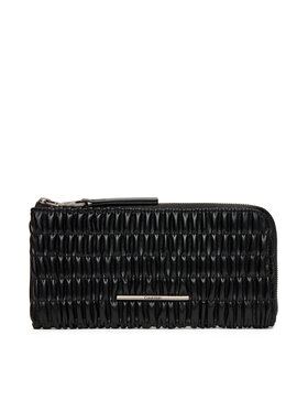 Calvin Klein Calvin Klein Duży Portfel Damski Ruched Long L-Zip LV04K1085G Czarny