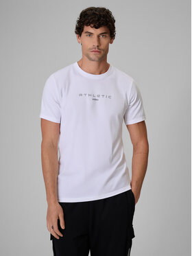 4F 4F T-Shirt NIGHT RUN Biały Slim Fit