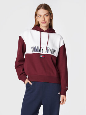 Tommy Jeans Tommy Jeans Bluza Archive DW0DW14345 Bordowy Relaxed Fit