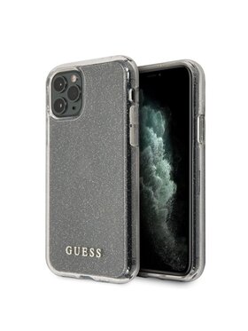 Guess Guess Etui na telefon Glitter Case Srebrny