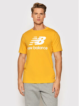 New Balance New Balance T-shirt Essential Logo MT01575 Žuta Athletic Fit