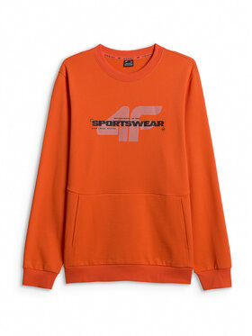 4F 4F Bluza SPORTS CLUB Pomarańczowy Regular Fit