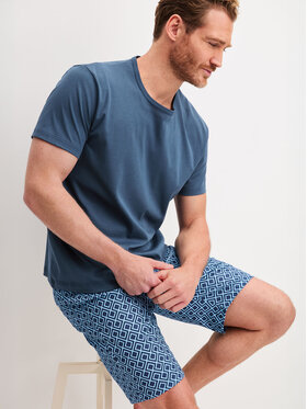Calida Calida Pyžamo 46082 Tmavomodrá Regular Fit