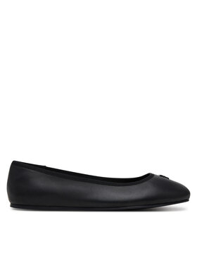 Tommy Hilfiger Tommy Hilfiger Balerini Th Hardware Leather Ballerina FW0FW08654 Negru