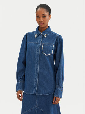 Bruuns Bazaar Bruuns Bazaar Jeans srajca Bess BBW4231 Modra Regular Fit