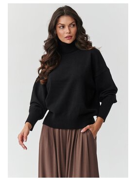 Makadamia Makadamia Sweter S165 Czarny Loose Fit