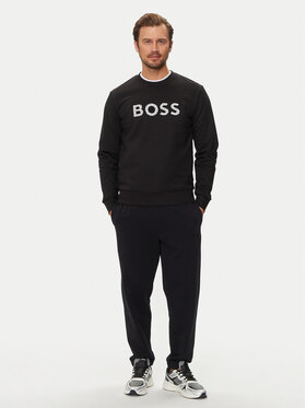 Boss Majica Dugih Rukava C-Soleri 04 50521117 Crna Relaxed Fit