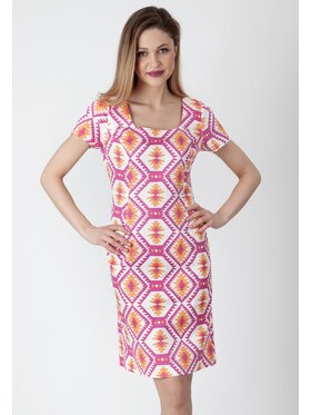 Perso Perso Sukienka letnia RBE220015F Różowy Slim Fit