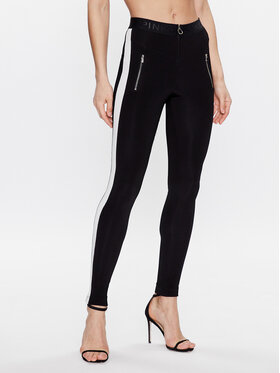 PINKO Pinko Pantaloni din material Patito Pantalone 100434 A0LR Negru Slim Fit