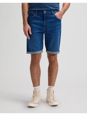Lee Lee Szorty jeansowe 5 POCKET SHORT Niebieski Straight Leg