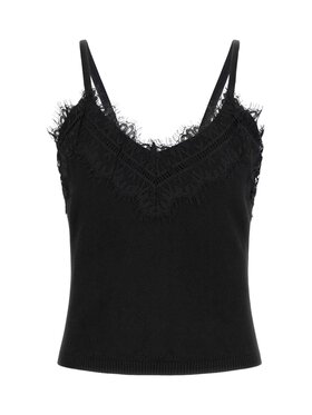 Guess Guess Τοπ Canotta donna sl mena lace Μαύρο Bodycon Fit
