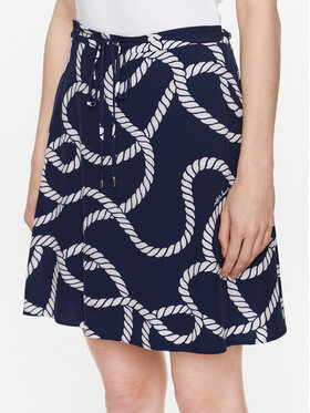 Tommy Hilfiger Tommy Hilfiger Spódnica trapezowa Vs Rope Print WW0WW39338 Granatowy Regular Fit