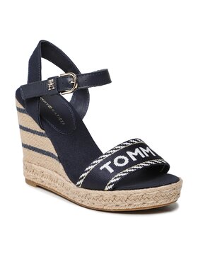 Tommy Hilfiger Espadrile Seasonal Webbing Wedge FW0FW07088 Mornarsko Modra