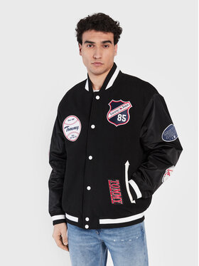 Tommy Jeans Tommy Jeans Яке бомбър Letterman DM0DM15608 Черен Regular Fit