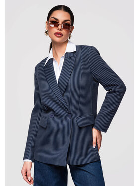 Ombre Ombre Marynarka OW-BLZB-0113 Granatowy Slim Fit