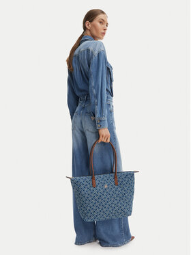 Tommy Hilfiger Tommy Hilfiger Geantă Popette Tote Denim Flag AW0AW18613 Albastru