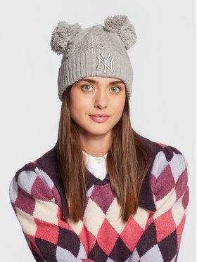 New Era New Era Čepice New York Yankees Double Pom Bobble 60284834 Šedá