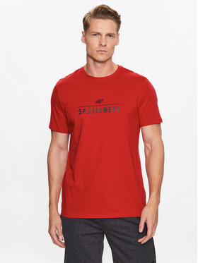 4F 4F T-Shirt 4FSS23TTSHM539 Czerwony Regular Fit