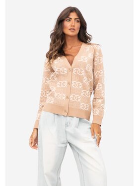 PINKO PINKO Pletena jopica CARDIGAN DONNA Bež Oversize