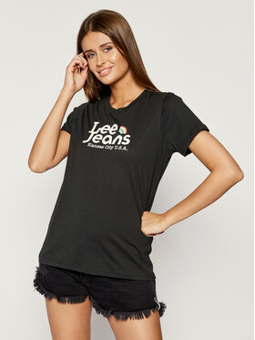 Lee Lee T-Shirt Pride Tee L40GWMJA 112108552 Czarny Regular Fit