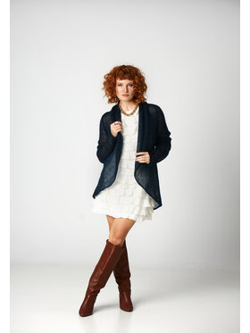 YOU by Tokarska YOU by Tokarska Kardigan reneta alpaka Granatowy Regular Fit