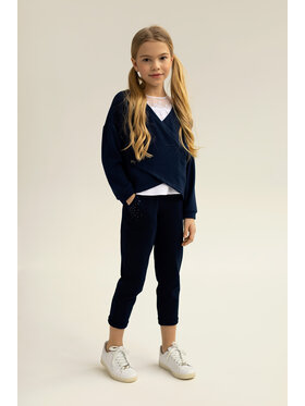 SLY SLY Sweter 2S-501 Granatowy Comfortable Fit