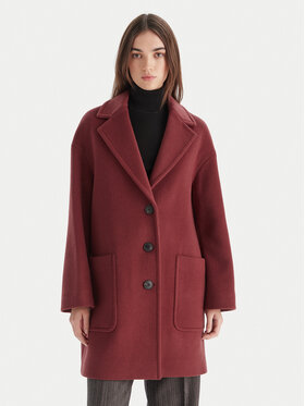 MAX&Co. MAX&Co. Vlnený kabát 2526016023200 Bordová Regular Fit