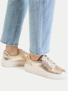 Clarks Clarks Сникърси Hollyrose Zip 26185916 Златист