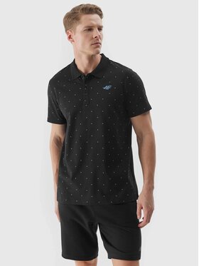 4F 4F Polokošeľa 4FRSS24TPTSM435-20S Čierna Regular Fit
