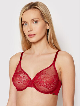 Gossard Gossard Grudnjak sa žicom Glossies Lace 13001 Tamnocrvena