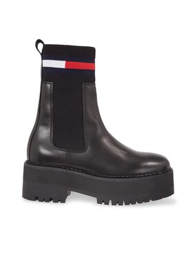 Tommy Jeans Tommy Jeans Chelsea cipele Tjw Flatform Chelsea Sock EN0EN02301 Crna