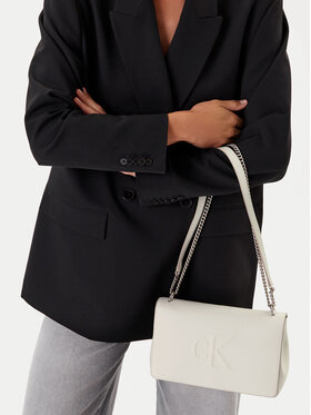 Calvin Klein Jeans Calvin Klein Jeans Τσάντα Sculpted Ew Flap Conv Chain LV04K3035G Λευκό
