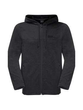 Jack Wolfskin Jack Wolfskin Felpa Jack Wolfskin Waldsee Hooded Jkt M Nero Regular Fit