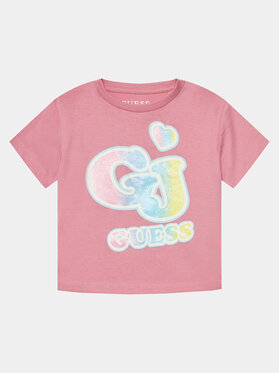 Guess Guess T-shirt K4RI28 K8HM0 Ružičasta Boxy Fit
