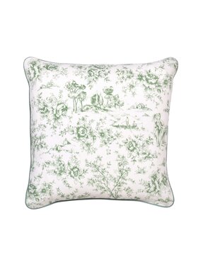Roseberry Home Roseberry Home Poszewka dekoracyjna Toile de Jouy Green Zielony