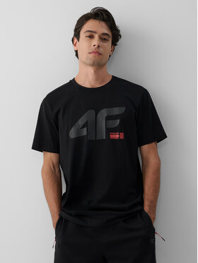 4F 4F T-Shirt COMMERCIAL Czarny Regular Fit