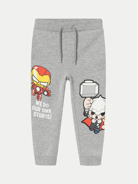 NAME IT NAME IT Долнище анцуг MARVEL 13232194 Сив Regular Fit
