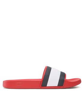 Tommy Hilfiger Tommy Hilfiger Чехли Rubber Th Flag Pool Slide FM0FM04263 Червен