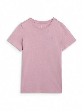 4F 4F T-Shirt BASIC+ Różowy jasny Oversize