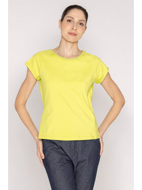 Deni Cler Milano Deni Cler Milano T-Shirt T-DC-T211-D2-10-41-1 Żółty Regular Fit