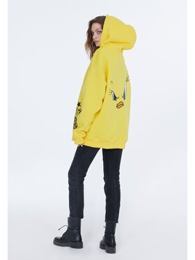 NAOKO NAOKO Mikina Tweety Žltá Oversize