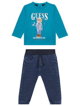 Guess Guess Súprava blúzka a nohavice I5BG13 I3Z14 Modrá Regular Fit