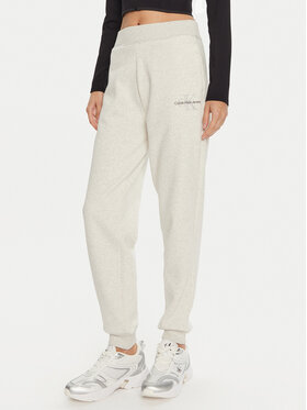 Calvin Klein Jeans Calvin Klein Jeans Spodnie dresowe Monologo J20J223590 Szary Relaxed Fit