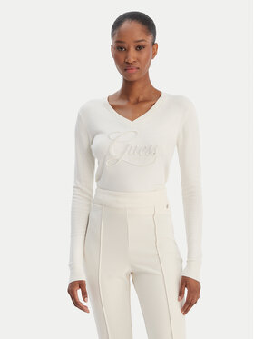 Guess Guess Pulover W6RR50 Z2NQ2 Écru Regular Fit