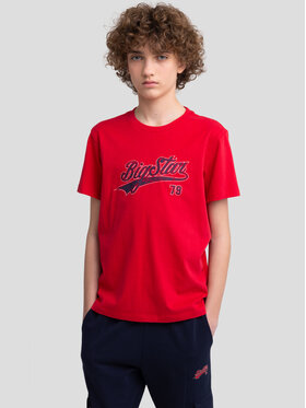 BIG STAR BIG STAR T-Shirt TOMER_603_150 Czerwony Basic Fit